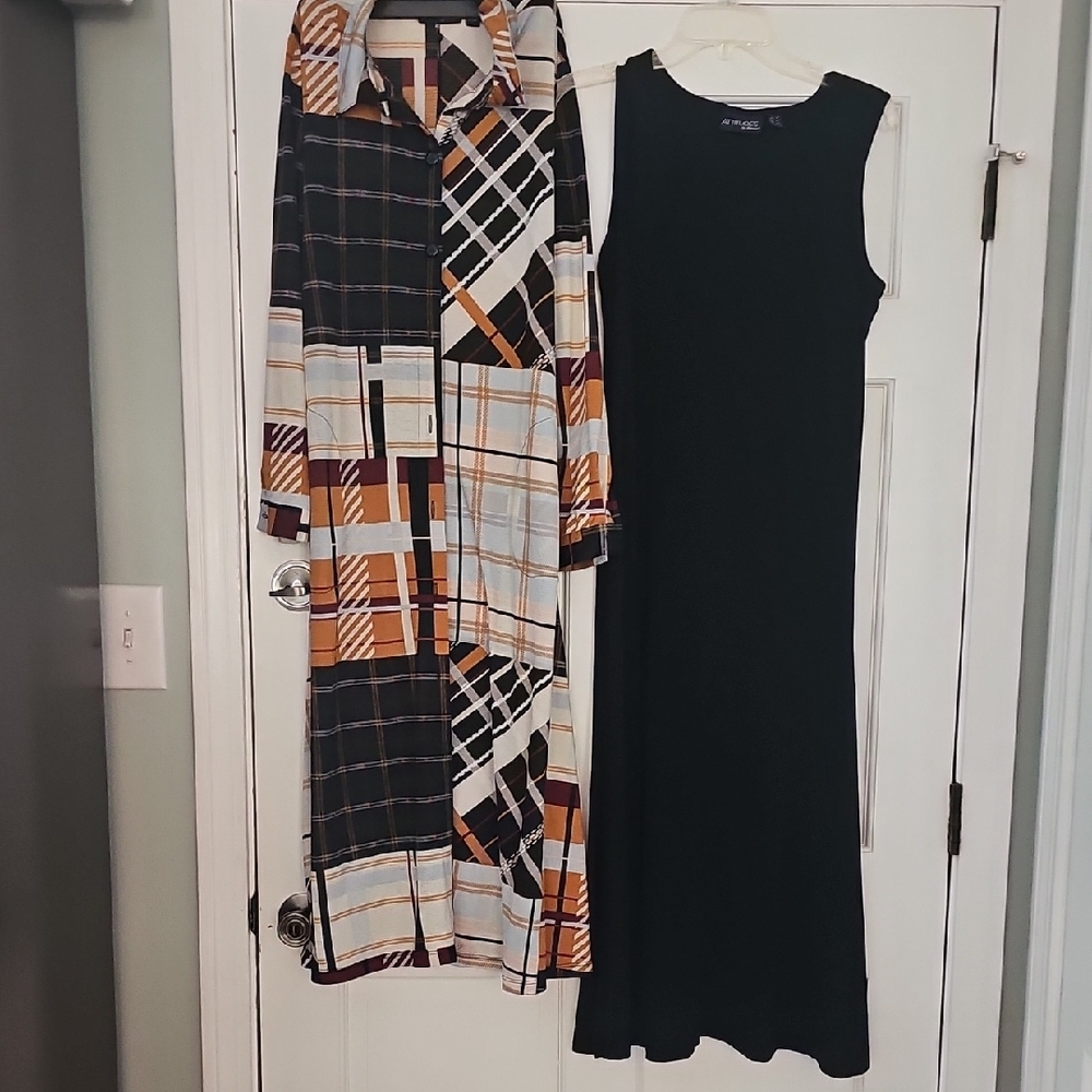 Attitudes by Renee Geometric Long Sleeve Dress
